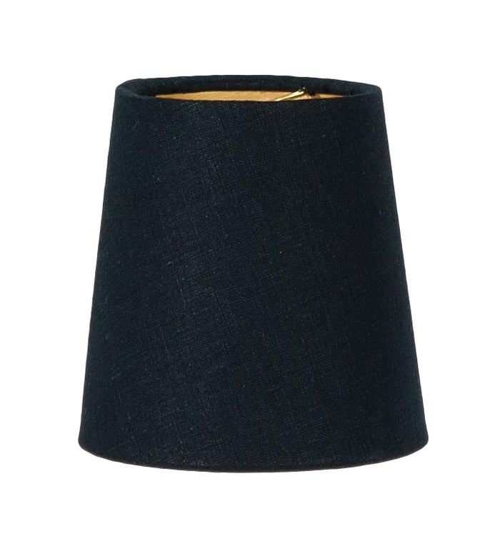 Hardback CHANDELIER EMPIRE Shade, Black Color, 100% Fine Linen (00695KE)