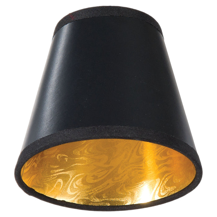 Hardback CHANDELIER EMPIRE Shade, Matte Black color paper with luxurious Gold foil lining (00780BE)