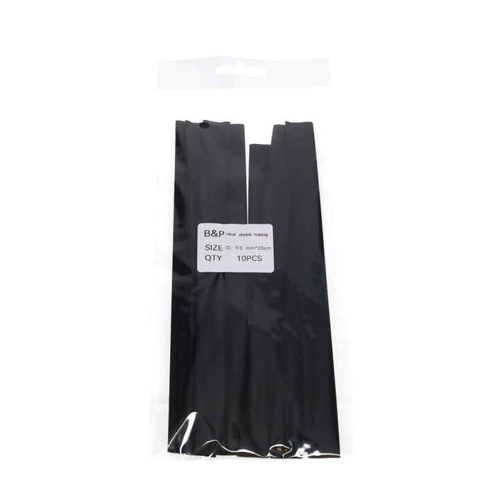 Heat Shrink Electrical Insulation Tubing - 9.0mm, 3/8" Dia., 200mm Long, Bag of 10 (48960)