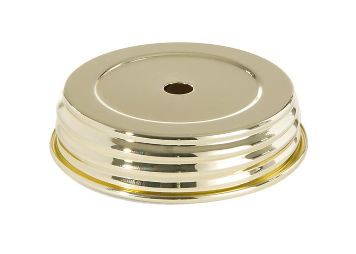 Heavy, Brass Plated Steel Mason Jar Lid Adapter, 3-3/8" Dia. (20054)
