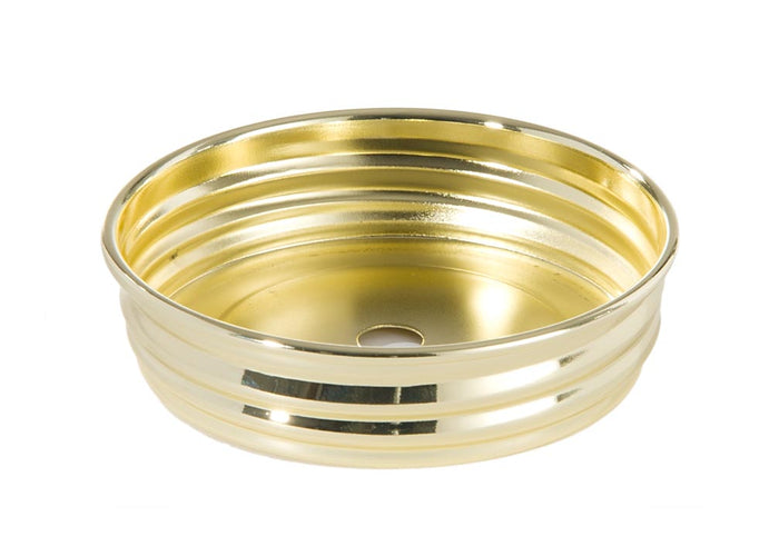 Heavy, Brass Plated Steel Mason Jar Lid Adapter, 3-3/8" Dia. (20054)