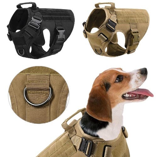 Heavy Duty Tactical Dog Harness – No Pull Military Dog Vest for Large Dogs