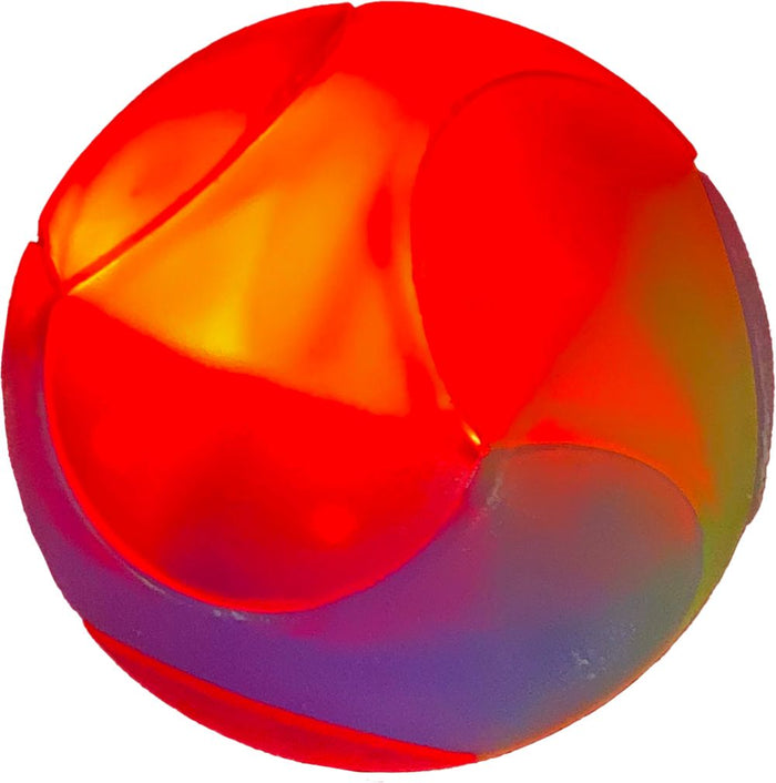 Hem & Boo Flashing Multi-Coloured Ball - 6.5cm | Dog Toy