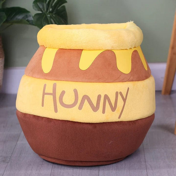 Honey Pot Pet Nest – Cozy Plush Cat & Dog Bed for Deep, Comfortable Sleep