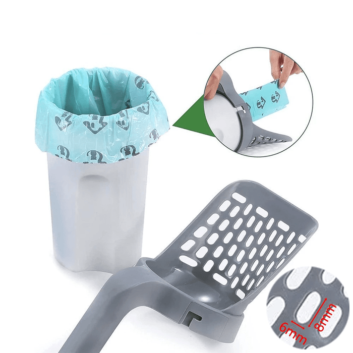 Hygienic Pet Waste Scooper with Built-In Waste Collector