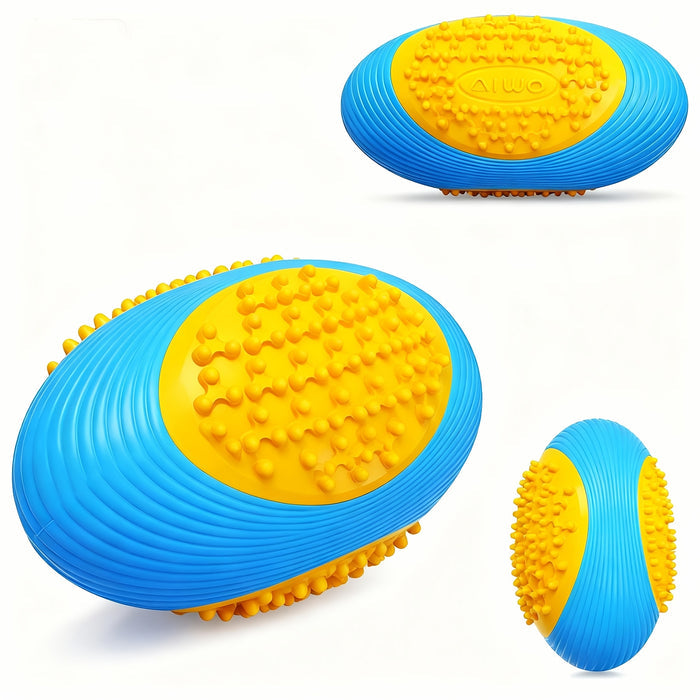 Indestructible Squeaky Rugby Dog Toy for Aggressive Chewers &amp; Fetch Fun