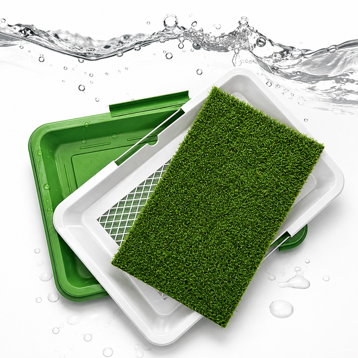 Indoor Dog Toilet with Artificial Turf | Reusable Puppy Potty Training Tray