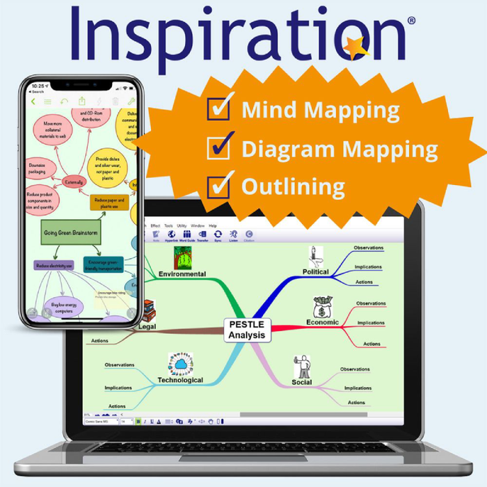 Inspiration 12 for Windows Single User Licence - Mind Mapping Software