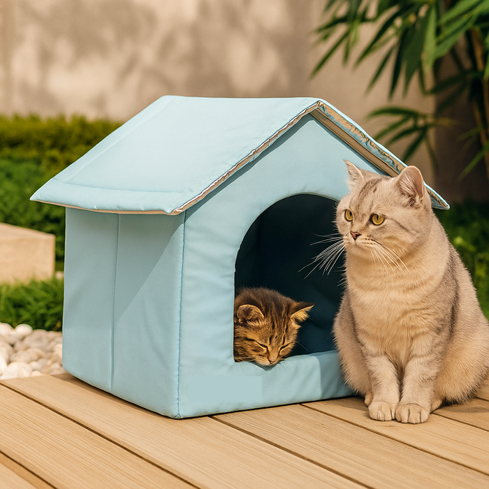 Insulated Outdoor Cat House - Waterproof Shelter for Stray & Outdoor Cats