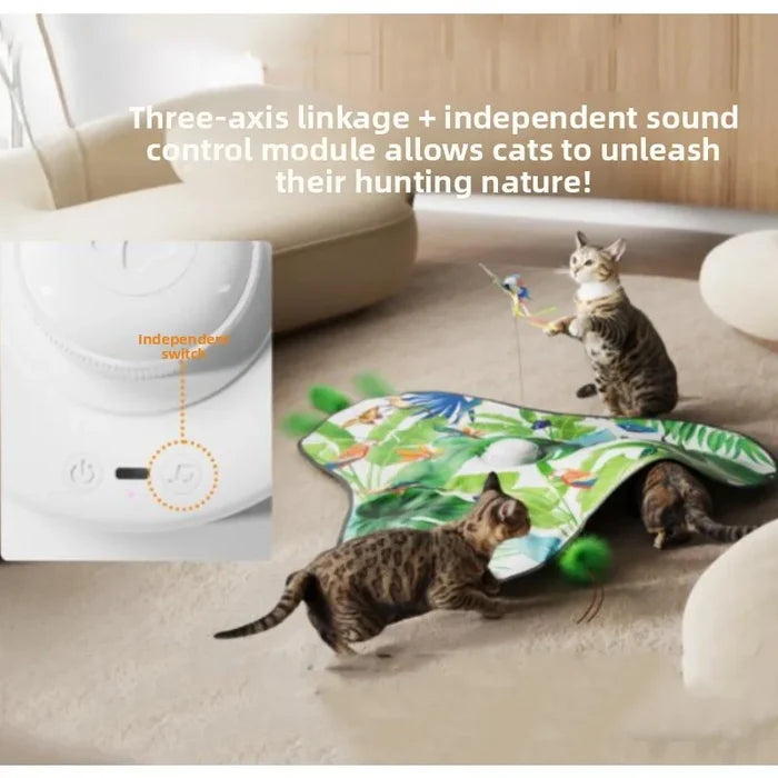 Interactive Butterfly Cat Toy – Motion Activated Hide & Seek Feather Toy