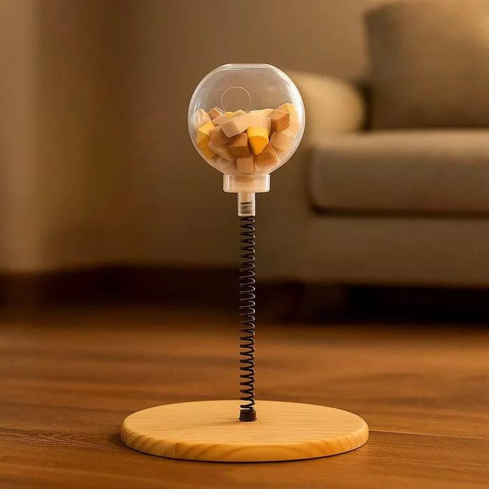 Interactive Cat Toy Ball with Feather – Intelligence Toy for Active Play & Mental Stimulation