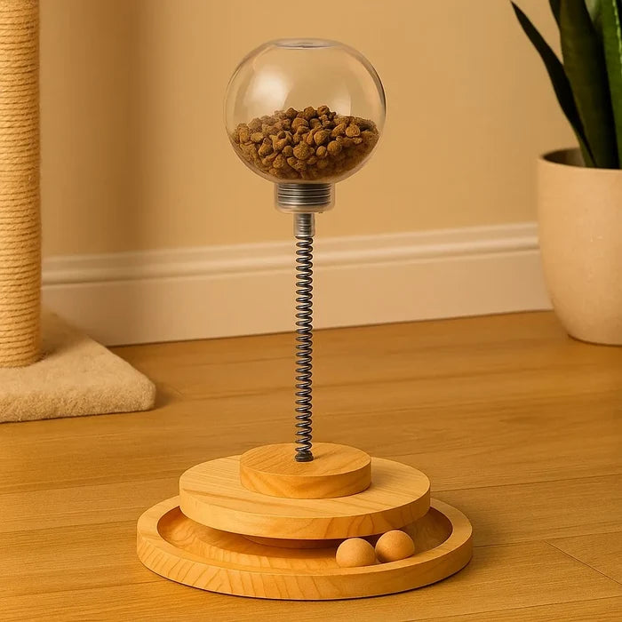 Interactive Cat Toy Ball with Feather – Intelligence Toy for Active Play & Mental Stimulation
