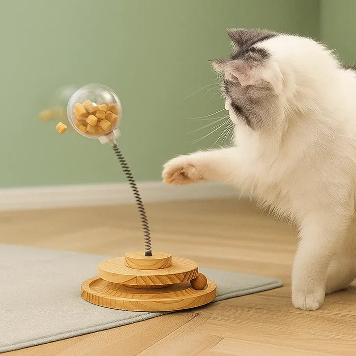 Interactive Cat Toy Ball with Feather – Intelligence Toy for Active Play & Mental Stimulation