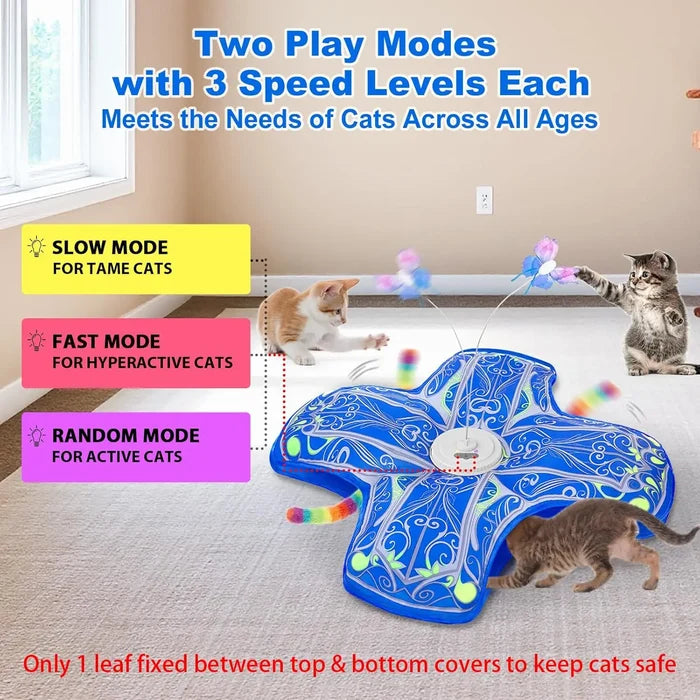 Interactive Cat Toy for Indoor Cats – Rechargeable Motion Activated Feather Toy