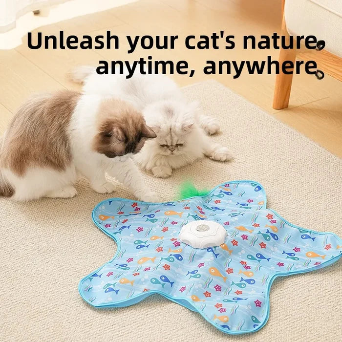Interactive Cat Toy with Moving Mouse – Motion Activated Hide & Seek Feather Toy
