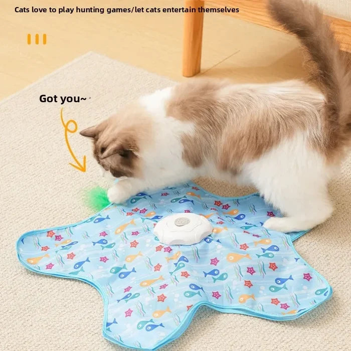Interactive Cat Toy with Moving Mouse – Motion Activated Hide & Seek Feather Toy