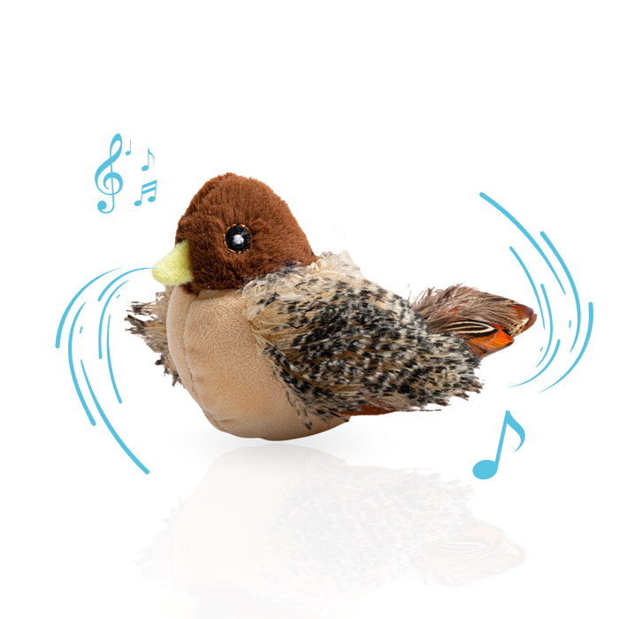 Interactive Chirping Bird Toy for Cats | USB Rechargeable Moving Cat Toy