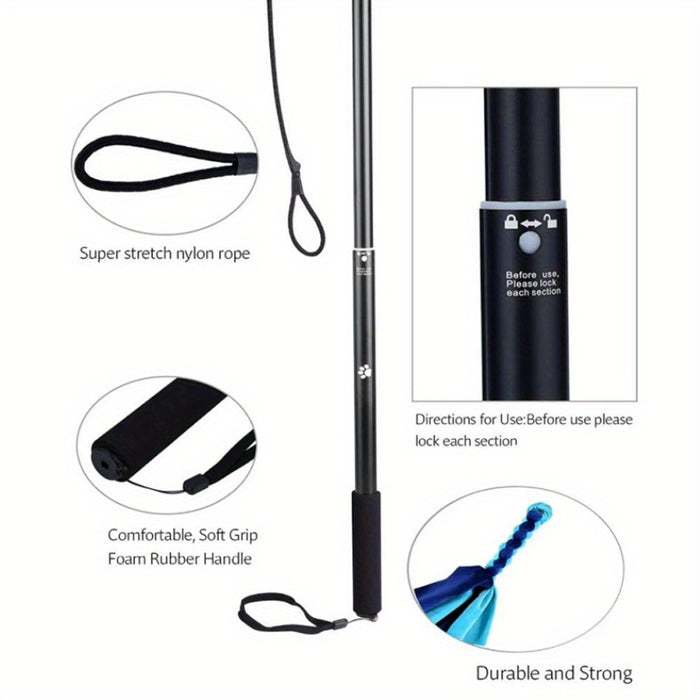 Interactive Dog Flirt Pole with Bungee Tug Toy | Training & Exercise Wand
