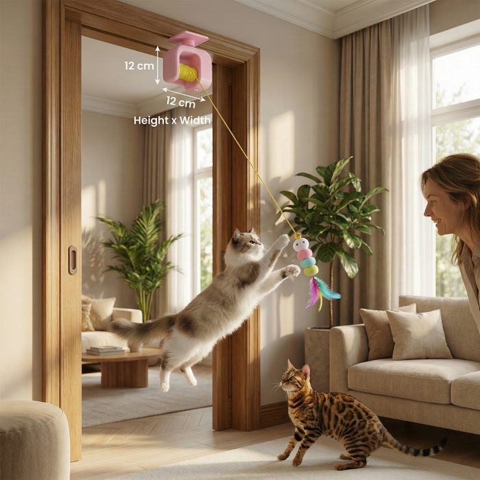 Interactive Door Yo-Yo Cat Toy – Self-Play Teaser for Indoor Cats