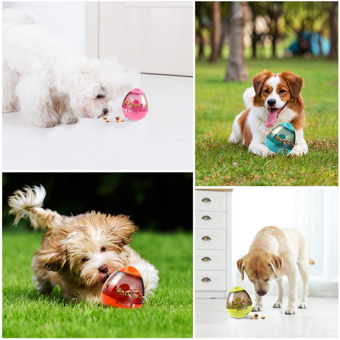Interactive IQ Treat Dispensing Dog Ball Puzzle Toy & Slow Feeder Blue