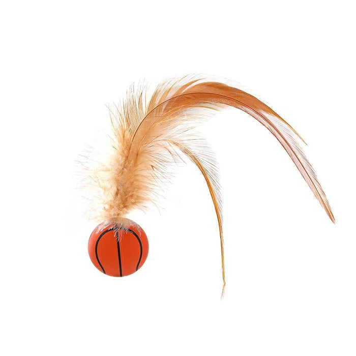 Interactive Jumping Feather Ball for Cats | Stimulates Hunting Instinct & Relieves Boredom