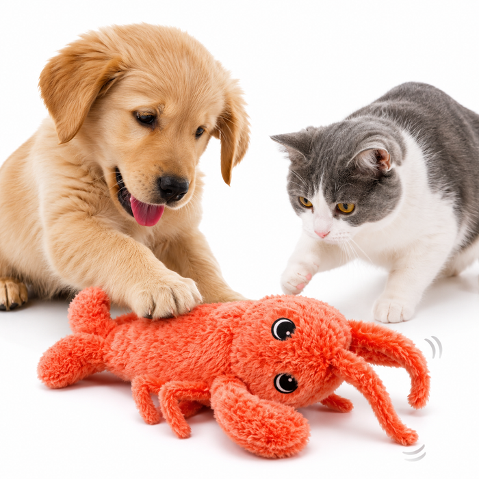 Interactive Jumping Lobster Plush Toy for Dogs & Cats – Motion Activated