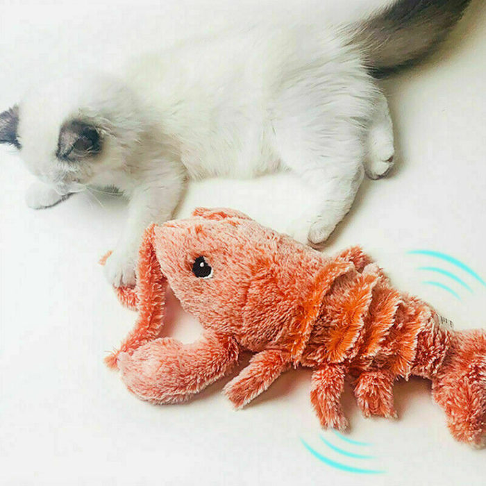 Interactive Jumping Lobster Plush Toy for Dogs & Cats – Motion Activated