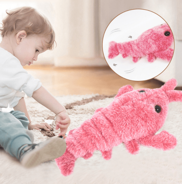 Interactive Jumping Lobster Plush Toy for Dogs & Cats – Motion Activated