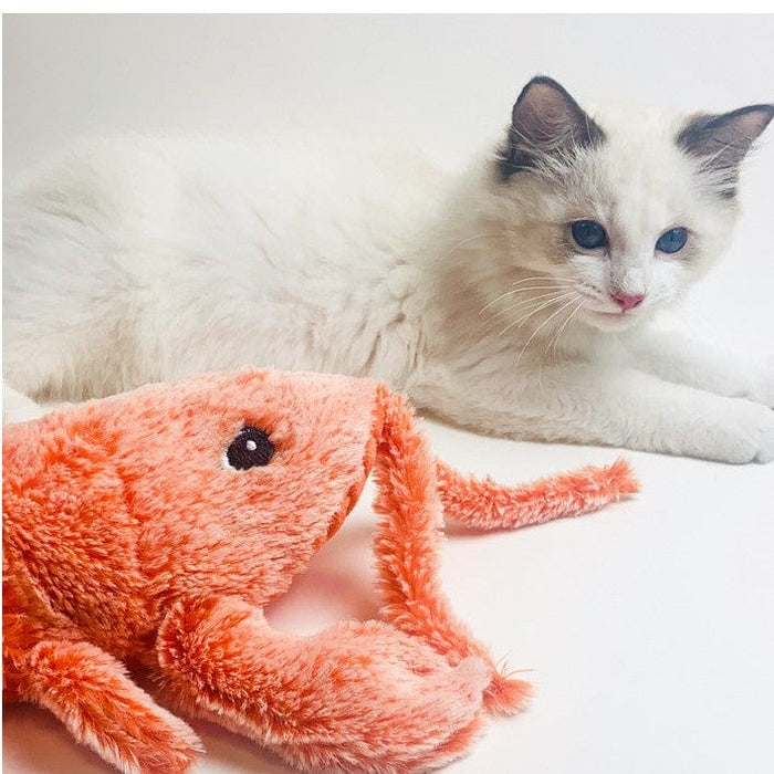 Interactive Jumping Lobster Plush Toy for Dogs & Cats – Motion Activated