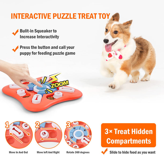 Interactive Level 1 Dog Puzzle Toy for IQ Training &amp; Treat Dispensing