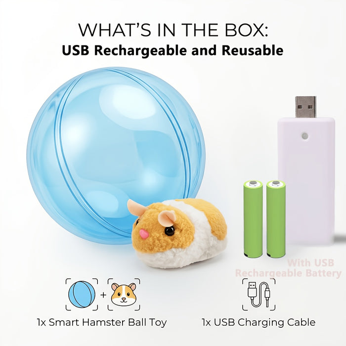 Interactive Motion-Activated Cat Toy Ball – Rechargeable Rolling Pet Toy