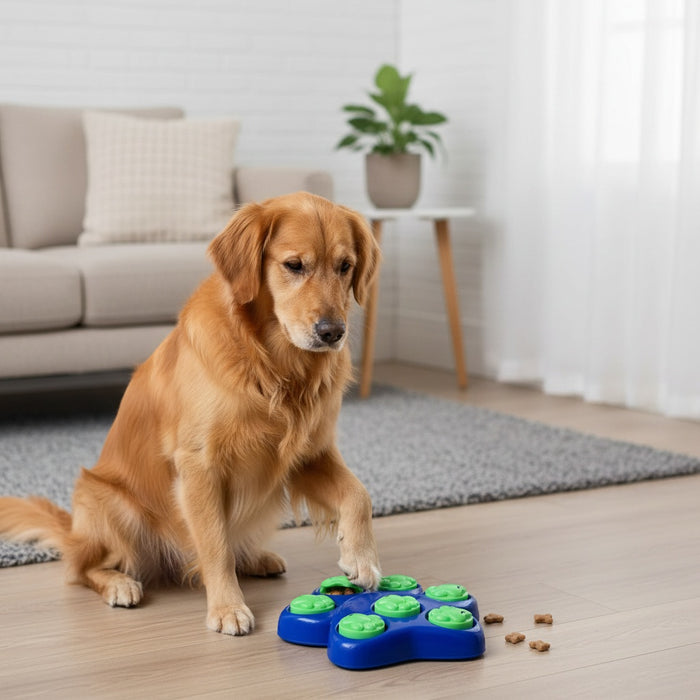 Interactive Paw Puzzle Slow Feeder Bowl for Dogs & Cats | IQ Food Toy