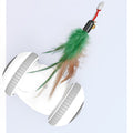 Interactive Pet Toy with Interchangeable Feather Heads