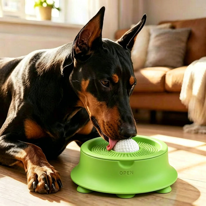 Interactive Slow Feeder Lick Bowl for Dogs & Cats with Rolling Ball 170ml