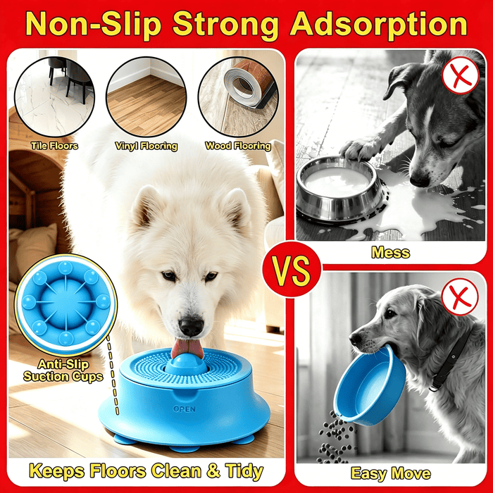 Interactive Slow Feeder Lick Bowl for Dogs & Cats with Rolling Ball 170ml