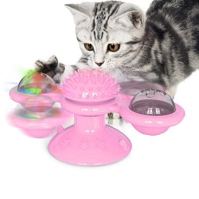 Interactive Spinning Cat Toy – Windmill Suction Cup Cat Toy for Indoor Cats