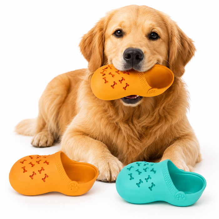 Interactive Squeaky Slipper Dog Toy – Durable Chew Toy for All Dog Sizes