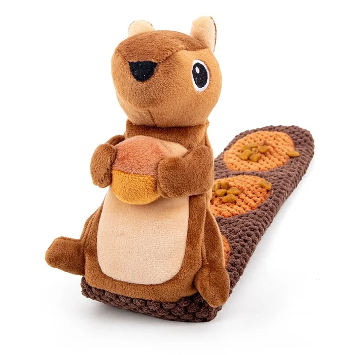 Interactive Squirrel Treat Dispenser Dog Toy | Squeaky Snuffle Puzzle