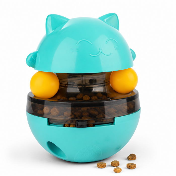 Interactive Treat Dispensing Dog Ball Puzzle Toy for Dogs & Cats Lake Blue