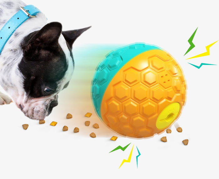 Interactive Treat Dispensing Dog Puzzle Toy for Dogs & Cats Yellow
