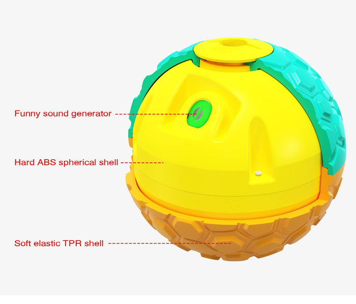 Interactive Treat Dispensing Dog Puzzle Toy for Dogs & Cats Yellow