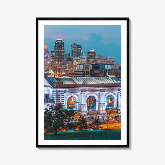 Kansas City Skyline Fine Art Photo Print, Missouri, Union Station, USA Poster