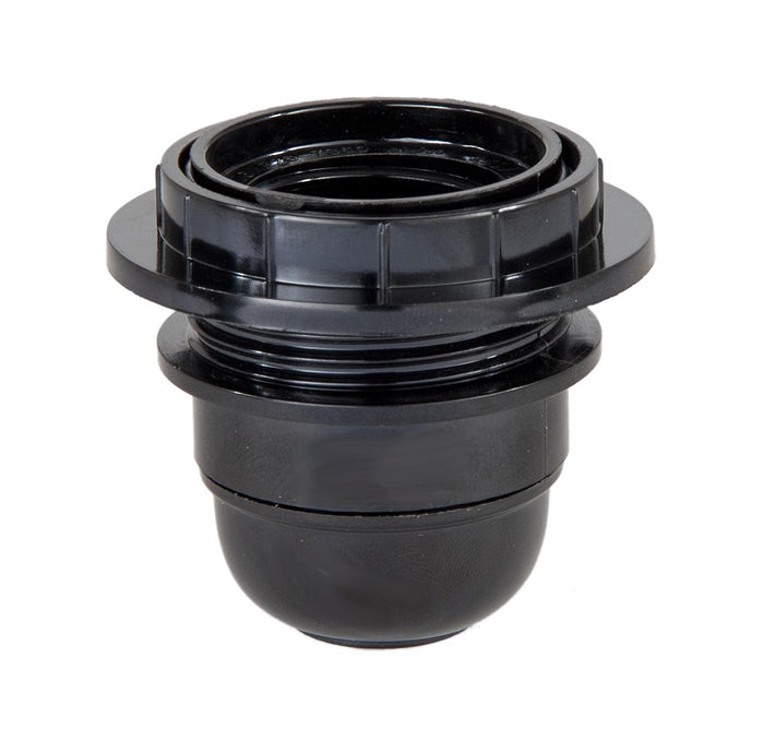 Keyless 4 Piece Threaded Phenolic E26 Socket with Captive Ring (47663)