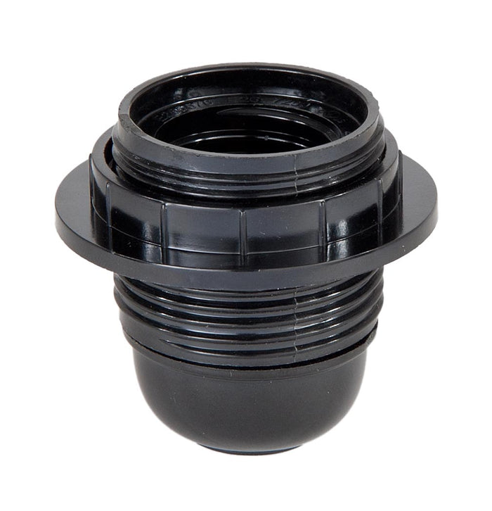 Keyless 4 Piece Threaded Phenolic E26 Socket with Captive Ring (47664)