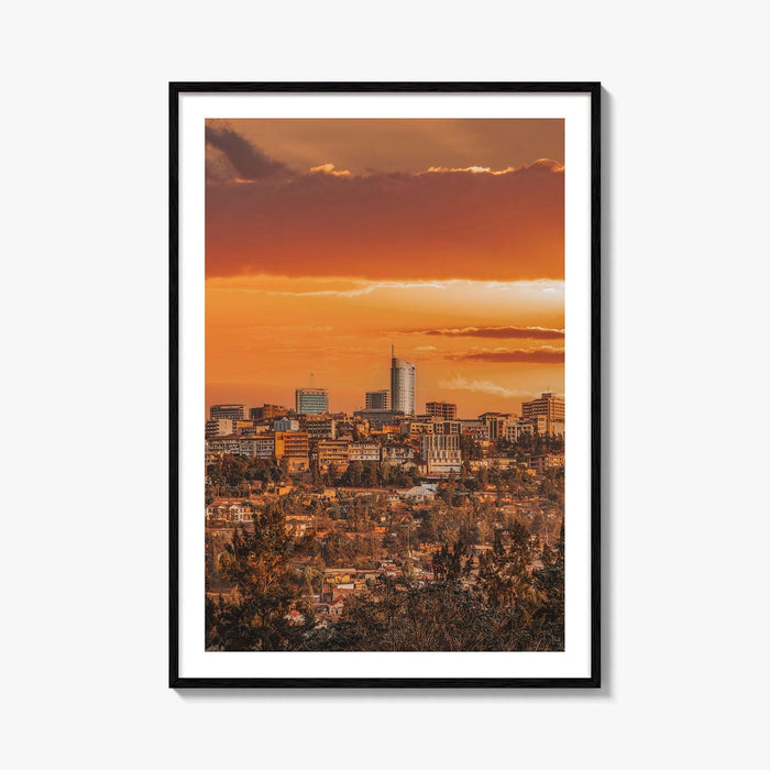 Kigali Skyline Fine Art Photo Print, Rwanda Wall Decor Poster, Downtown Skyscraper