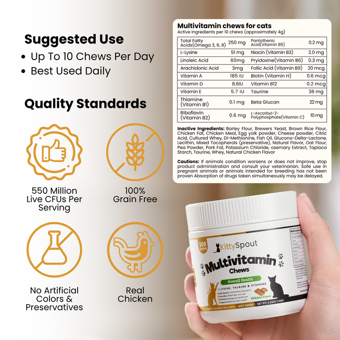 KittySpout Multivitamin Chews - 30 Day Supply