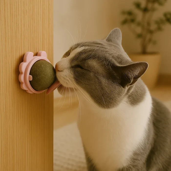 KittyTreat Catnip Ball | Lickable Energy Snack Ball for Cats & Fresh Breath