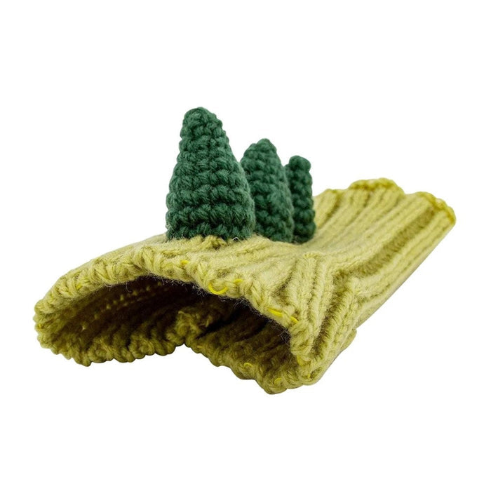 Knitted Dog Hat with Antler Design | Handcrafted Winter Pet Cap - Warm & Adorable