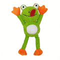 Knotted Frog Plush Dog Toy with Squeaker | Durable Rope Chew Toy for Dogs