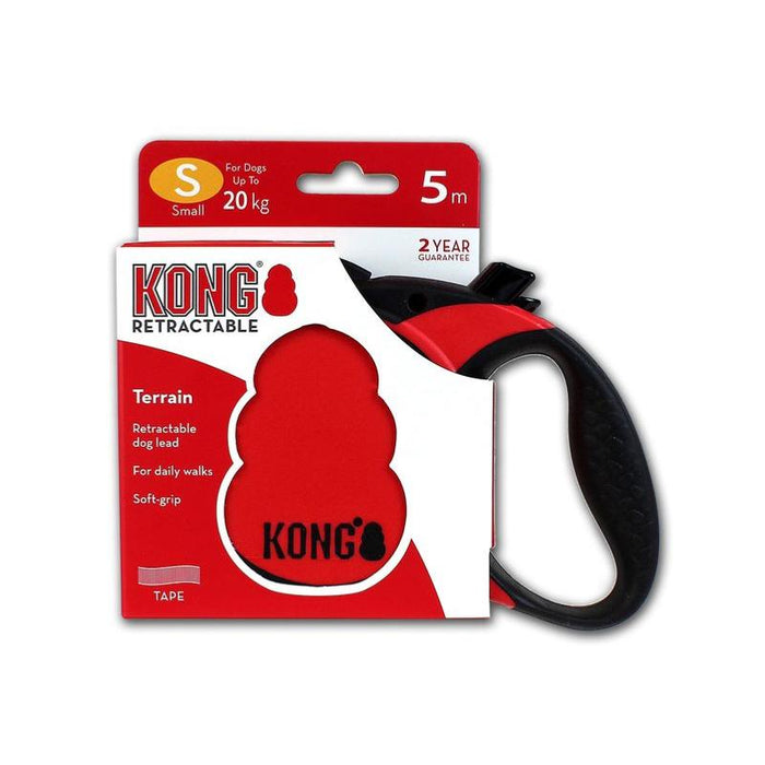KONG | Dog Lead | Retractable 5m Tape - Red
